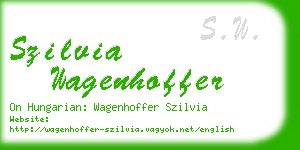 szilvia wagenhoffer business card